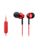 Sony MDR-EX110AP In-ear Headphones with Smartphone Mic & Control, Red