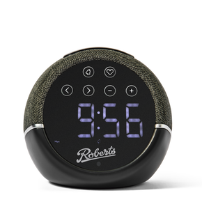 OPEN-BOX RENEWED - Roberts Zen FM clock radio with device charging, Black