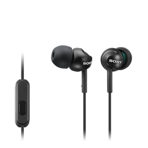 Sony MDR-EX110AP In-ear Headphones with Smartphone Mic, Black