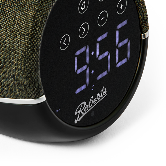 OPEN-BOX RENEWED - Roberts Zen FM clock radio with device charging, Black