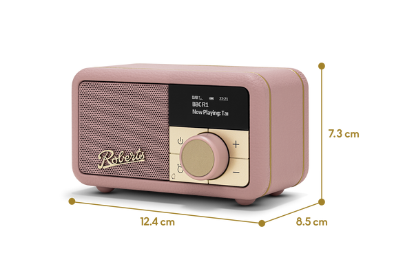 Roberts Revival Petite 2 DAB / DAB+ / FM RDS digital radio, Dusky Pink