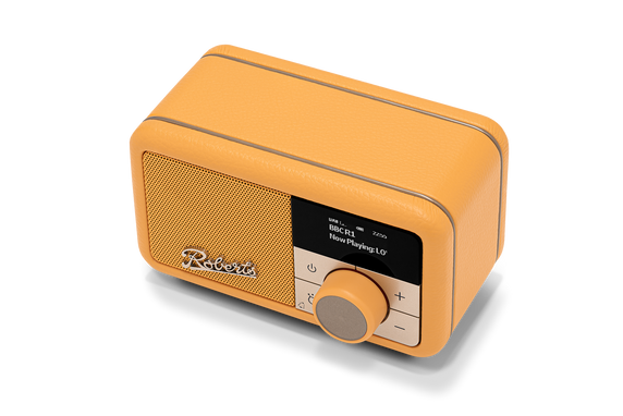 Roberts Revival Petite 2 DAB / DAB+ / FM RDS digital radio, Sunburst Yellow