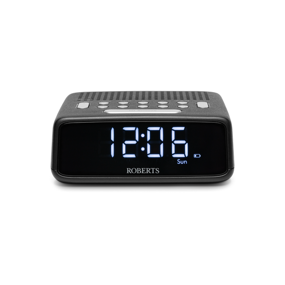 Roberts Ortus FM FM/MW Alarm Clock Radio, Black