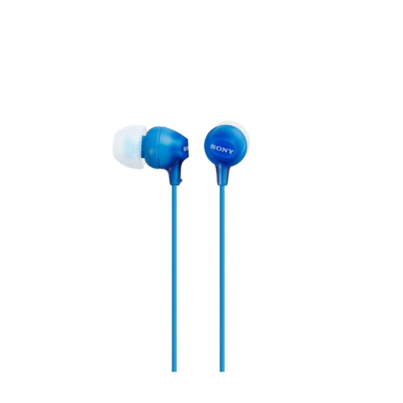 Sony MDR-EX15AP In-Ear Headphone with Smartphone Mic & Control, Blue