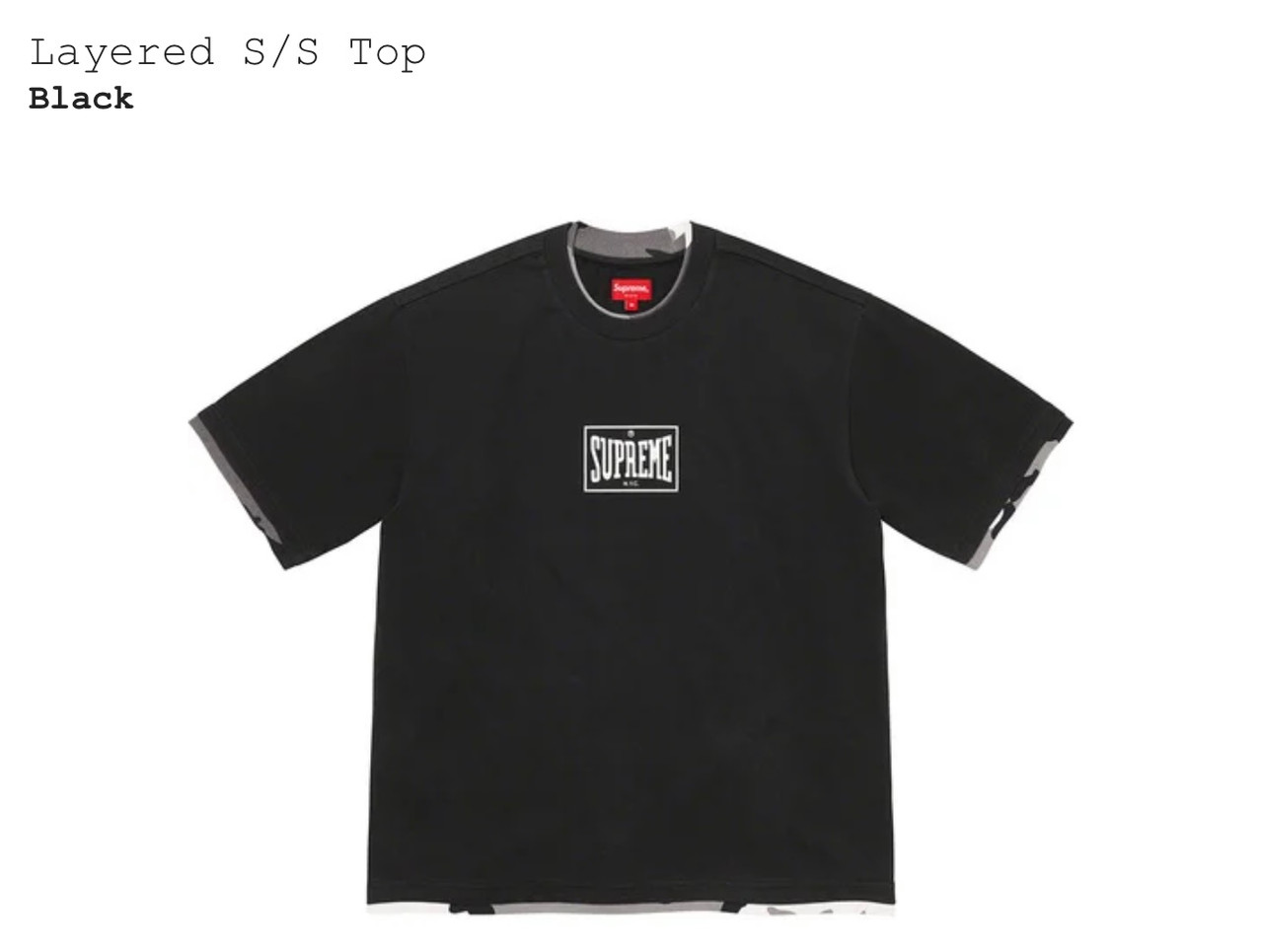 Supreme Layered S/S Top Black