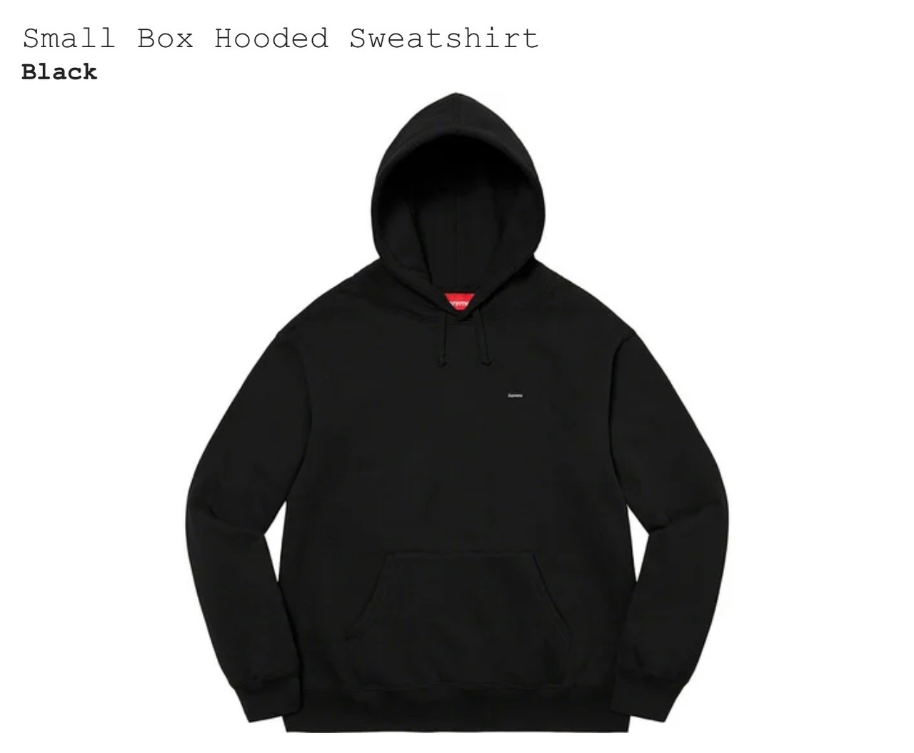 small box logo hooded sweatshirt