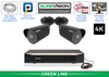 "BLACK KNIGHT" 4K Bullet IP Security Camera System & 2 IP Cameras with 164 Foot Night Vision