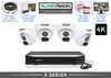 4 Camera 4K Ultra HD CCTV System w/ Night Vision + DVR - 130ft Night Vision / 4HDXT8-N