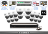 Security Camera System with 16 Vandal Dome Cameras with Audio 100ft Night Vision / 16HDXVD8-N