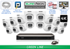Security Camera System with 16 4K IP Cameras with COLOR Day and Night Performance