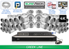 4K Security Camera System with 32 Outdoor Bullet Cameras with Audio and Color Night Vision / 32IPBIR8-N
