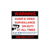 CCTV Surveillance Sticker (Indoor or Outdoor Use) 6 Inches x 6 Inches