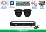 Network Video Recorder with 2 IP Security Cameras - Use Up to 4 Cameras