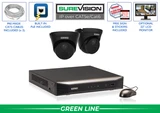 4 Camera NVR System with 2 Dome Security Cameras and Audio