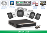 "BACKORDERED UNTIL 10/30" 4-Camera 4MP PoE Motorized Bullet Security Camera System