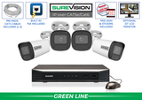 "BACKORDERED UNTIL 10/30" 4-Camera 4MP PoE Motorized Bullet Security Camera System