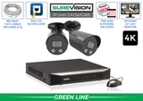 NVR IP Camera System with 2 Bullet Active Deterrent Cameras