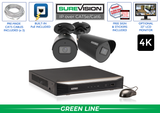 "BACKORDERED UNTIL 10/30" Black Knight 2-Camera 4K PoE Bullet Security Camera System