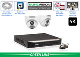 "BACKORDERED UNTIL 10/30" 2-Camera 4K PoE Dual-Light Turret Security Camera System