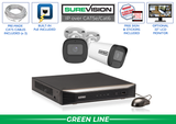 "BACKORDERED UNTIL 10/30" 2-Camera 4MP PoE Motorized Bullet Security Camera System