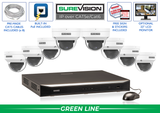 8-Camera 4MP PoE Motorized Dome Security Camera System