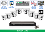 8-Camera 5MP PoE Turret Security Camera System with NVR