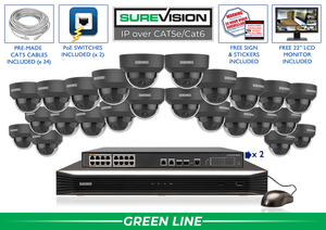 24 Camera Starlight  IP Camera System with 32 Channel NVR / 24IPVP4-B-N