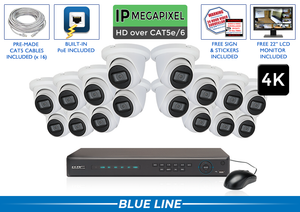 16 Channel IP Security Camera System with Audio / 16POEMIC8-A