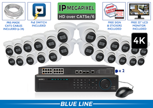 24 Camera AI IP Camera System with 32 Channel NVR (Built-in Microphone) / 24NVRMIC8-A