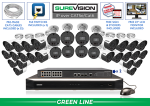 Infrared Bullet 32 Camera 4MP IP Video Recording System / 32IPSB4-N