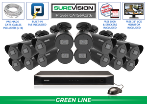 16 Camera 4MP Bullet Security Camera System