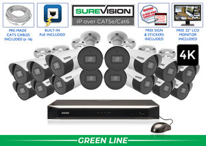 16 Camera 4K Bullet Security Camera System