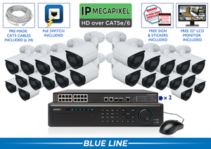 "OWNERS CHOICE" Professional 24 Camera 4MP (AI) Bullet Security System with 32 Channel Video Recorder / 24NVRB4-A