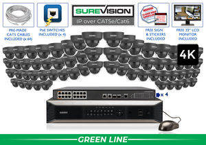 Business Security Camera System | 64 4K Cameras