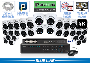 32 Camera 4K AI Active Deterrence IP Network Camera System / 32NVRTAD8-A