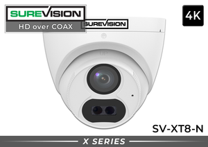4K CCTV turret security camera with audio and wide angle lens