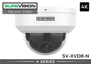 4K CCTV dome security camera vandal resistant with audio