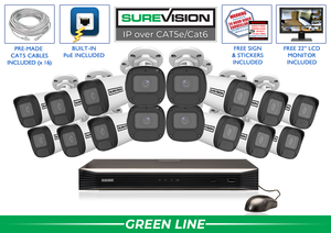 16 Channel 4MP IP Camera Motorized Surveillance System / 16IPBV4-N