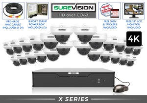 24 Camera "X Series" 4K Ultra High Definition Security System (Built-in Microphone) / 24HDXVD8-N