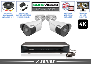 "BACKORDERED UNTIL 3/20" 2 Camera 4K Ultra High Definition Security System (Built-in Microphone) / 2HDXMB8-N