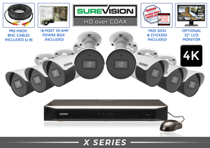 "BACKORDERED UNTIL 3/20" Security Camera System with Remote Viewing - 8 HD 4K Cameras  (Built-in Microphone) / 8HDXMB8-N