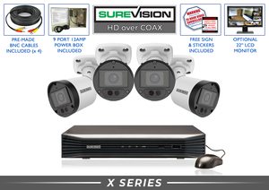 4 Camera 2MP High Definition Security System (130ft Infrared Night Vision) / 4HDXMB2-N