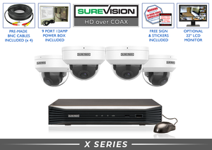 4 Camera 2MP 1080p High Definition Security System (100ft Infrared Night Vision) / 4HDXMD2-N