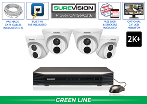 4 Camera 5MP (2K+) Turret Security Camera System with NVR