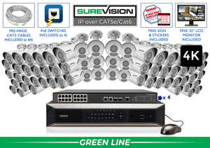 64 Camera 4K Bullet Security Camera System