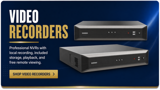 Video Recorders — professional NVRs with local recording, included storage, playback, and free remote viewing