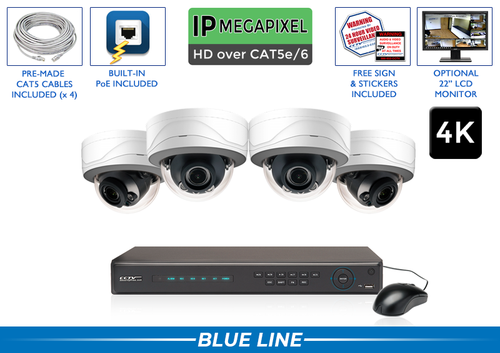 TEST PRODUCT DESCRIPTION - NOT ORDERABLE (Mobile Friendly) Professional Series Complete 4 4K IP (AI) Camera System with Free Upgrade to 8 Channel NVR / 4POEAD8-A