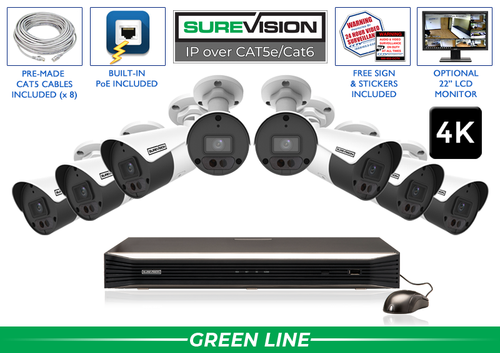 8 Camera 4K IP Security System with NVR