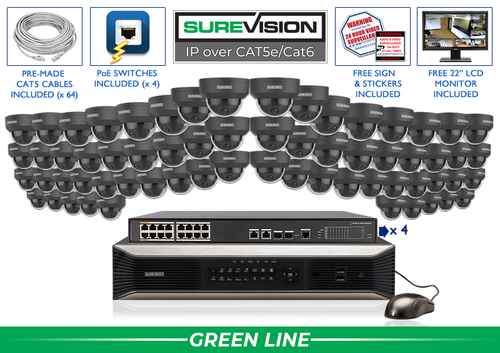 16 channel poe nvr security camera system