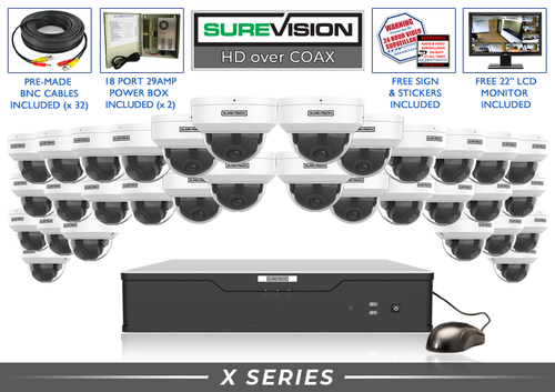 32 Camera 2MP Dome CCTV System | Audio DVR